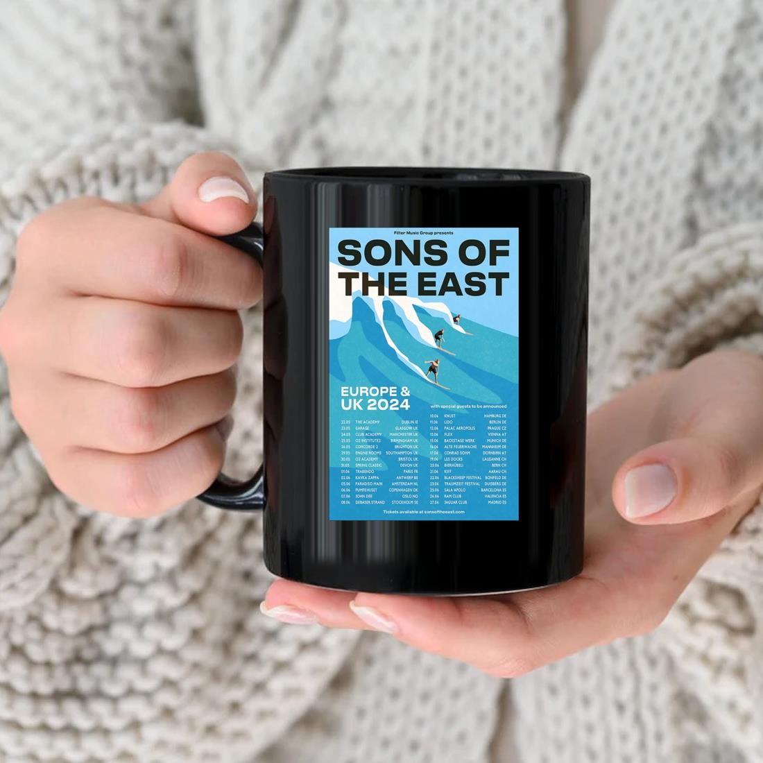 Sons Of The East Europe & Uk Tour 2024 Mug, hoodie, sweater, long